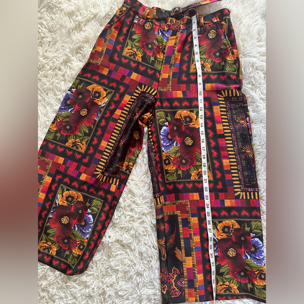 Joie Multicolor Patterned Cropped Pants - image 7